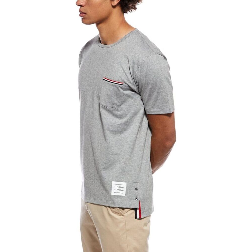 Thom Browne Mens  T-Shirt, Grey